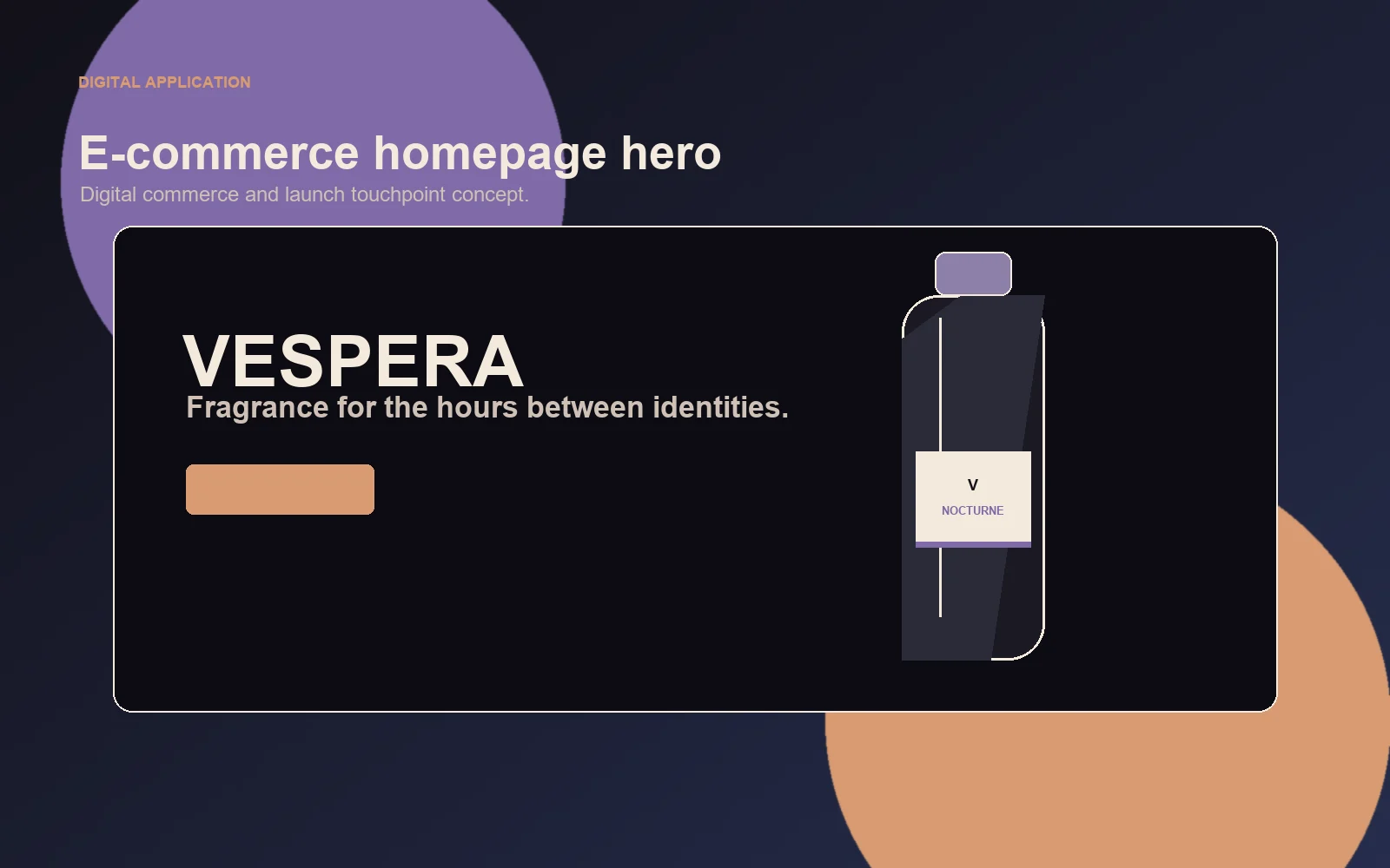 Vespera e-commerce homepage hero
