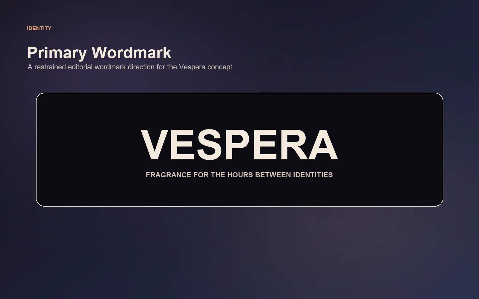 Vespera primary wordmark